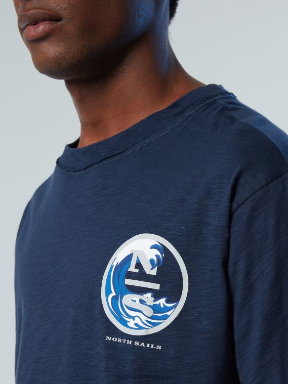camiseta con estampado gráfico hombres Azul marino North Sails ropa 020NL150