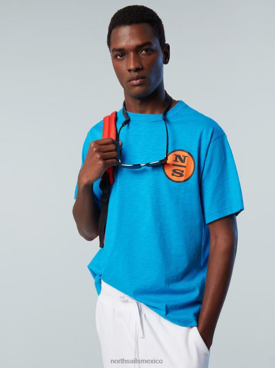 camiseta con estampado gráfico hombres turquesa North Sails ropa 020NL151