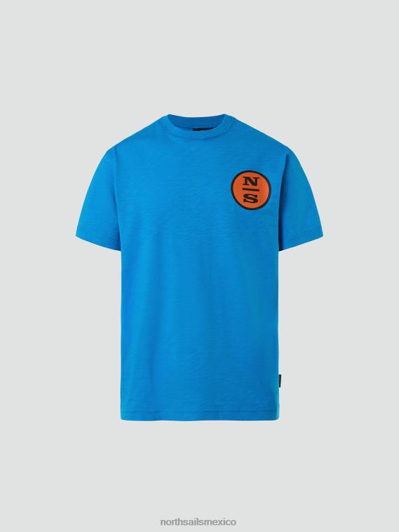 camiseta con estampado gráfico hombres turquesa North Sails ropa 020NL151
