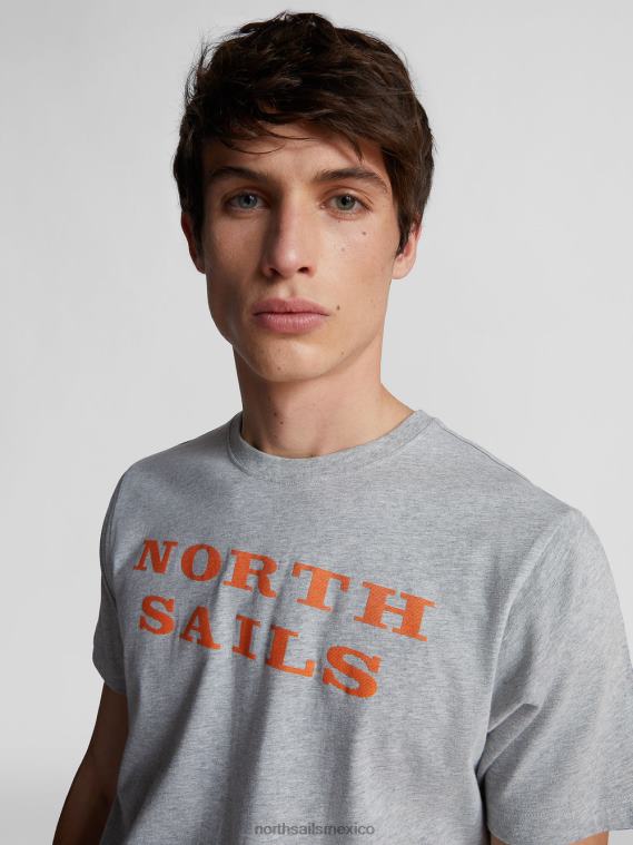 camiseta con letras hombres mezcla de grises North Sails ropa 020NL1263