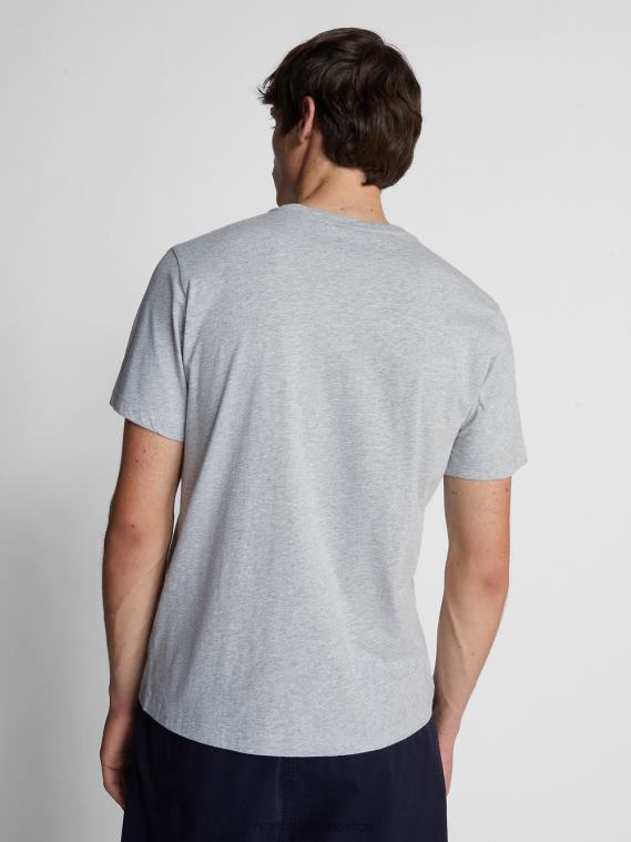 camiseta con letras hombres mezcla de grises North Sails ropa 020NL1263