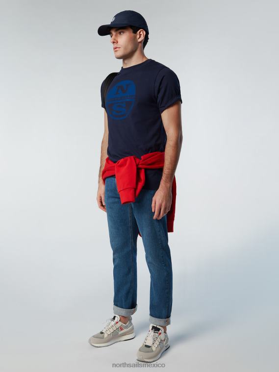 camiseta con maxilogotipo estampado hombres Azul marino North Sails ropa 020NL178