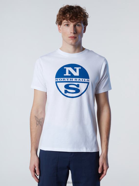 camiseta con maxilogotipo estampado hombres blanco North Sails ropa 020NL171