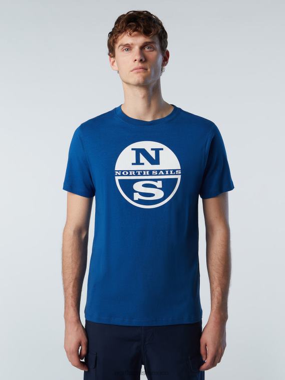 camiseta con maxilogotipo estampado hombres océano azul North Sails ropa 020NL177