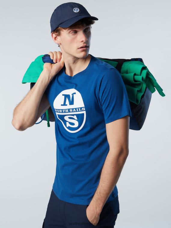 camiseta con maxilogotipo estampado hombres océano azul North Sails ropa 020NL177