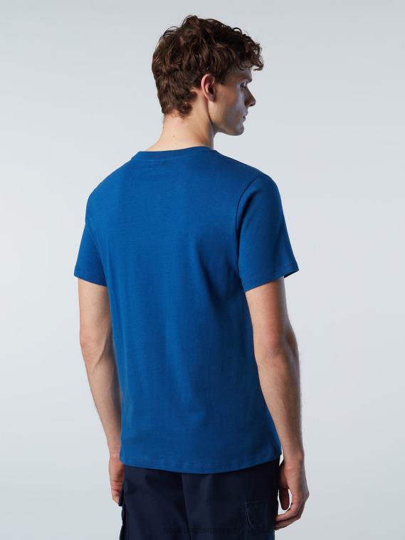 camiseta con maxilogotipo estampado hombres océano azul North Sails ropa 020NL177