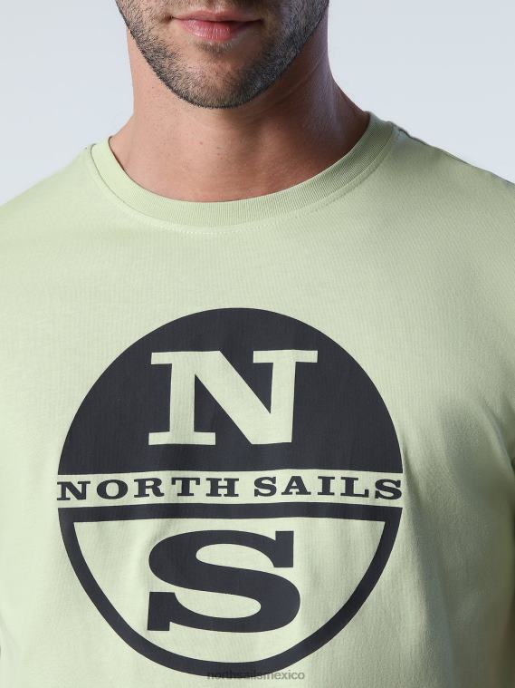 camiseta con maxilogotipo hombres algas verdes North Sails ropa 020NL924