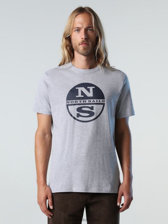 camiseta con maxilogotipo hombres mezcla gris medio North Sails ropa 020NL928