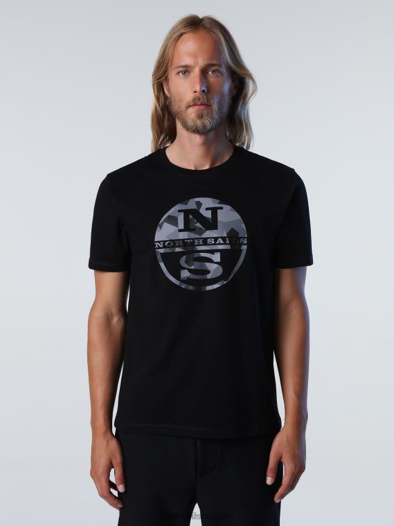 camiseta con maxilogotipo hombres negro North Sails ropa 020NL929