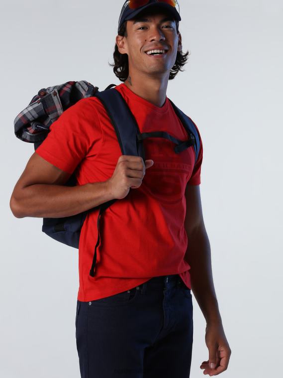 camiseta con maxilogotipo hombres rojo North Sails ropa 020NL923