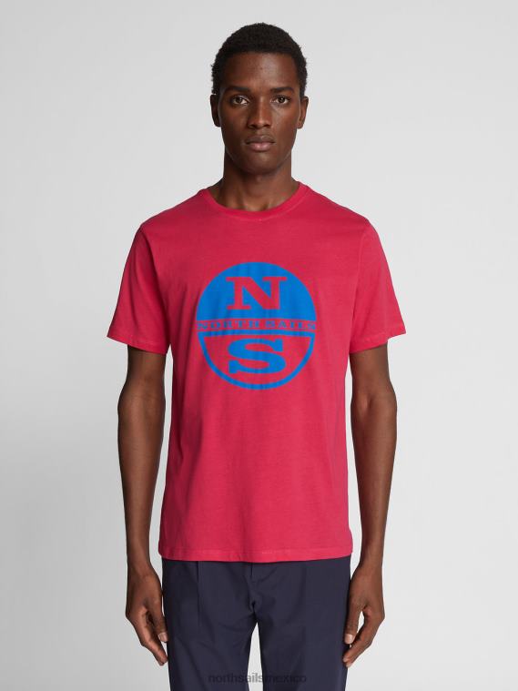 camiseta con maxilogotipo hombres rojo persa North Sails ropa 020NL1129