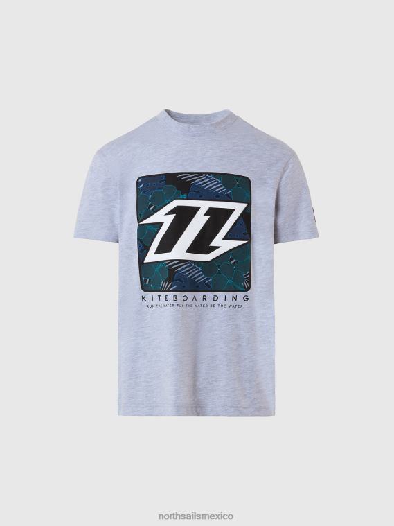 camiseta confort fit cometa hombres mezcla de grises North Sails ropa 020NL137