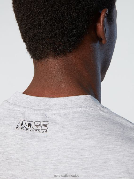 camiseta confort fit cometa hombres mezcla de grises North Sails ropa 020NL137