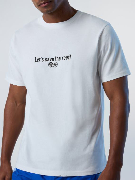 camiseta de jardineros de coral hombres Blanco como la nieve North Sails ropa 020NL131