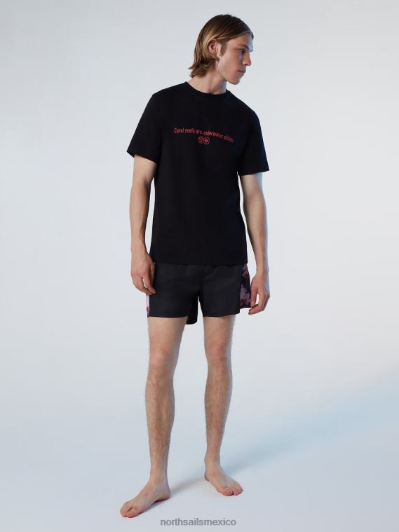 camiseta de jardineros de coral hombres negro North Sails ropa 020NL133