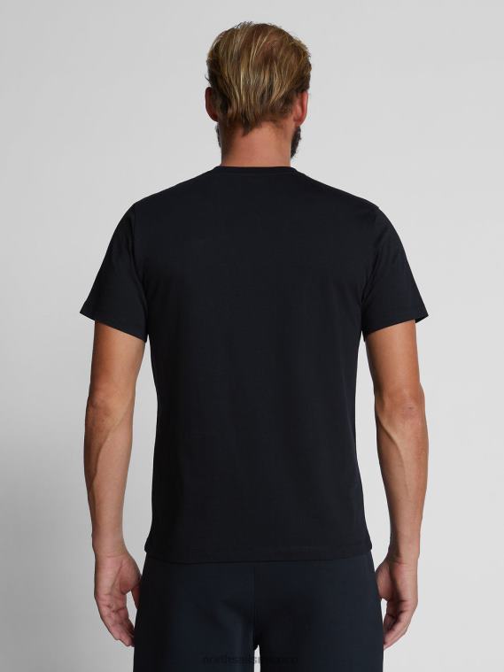 camiseta de manga corta hombres negro North Sails ropa 020NL1279