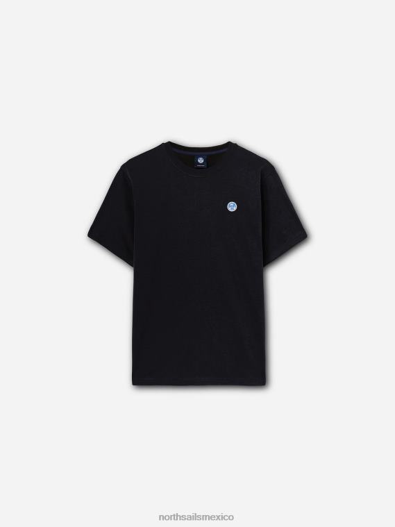 camiseta de manga corta hombres negro North Sails ropa 020NL1279