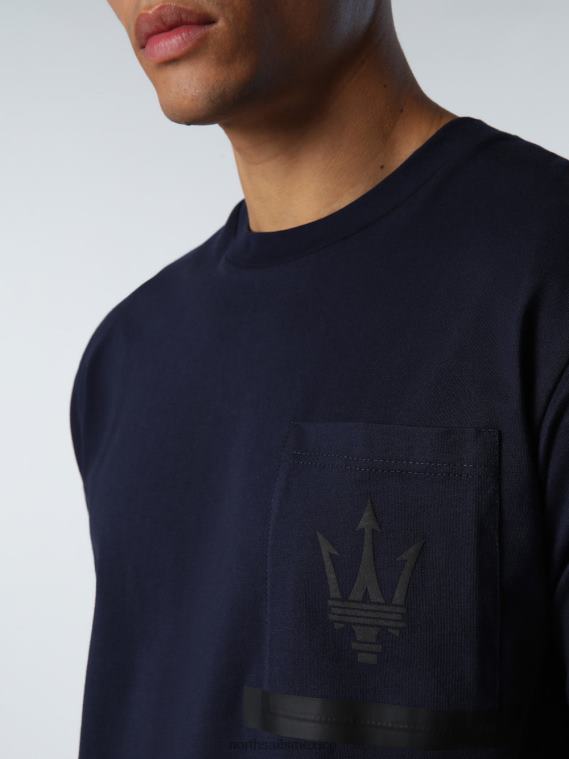 camiseta de punto orgánico x maserati hombres Azul marino North Sails ropa 020NL713