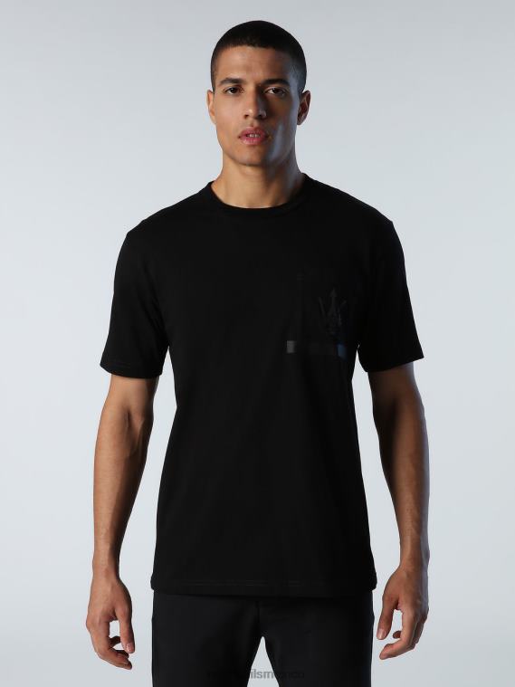 camiseta de punto orgánico x maserati hombres negro North Sails ropa 020NL714