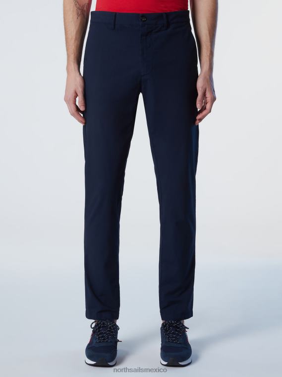 pantalones chinos de popelina defensor hombres Azul marino North Sails ropa 020NL312