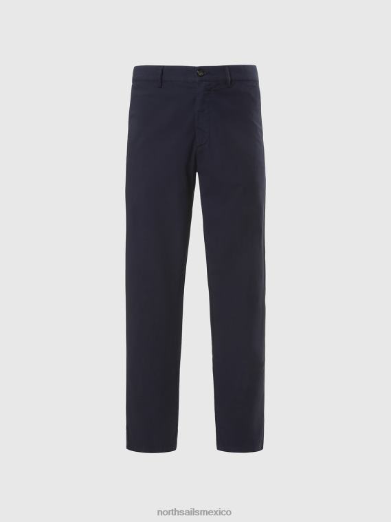 pantalones chinos de popelina defensor hombres Azul marino North Sails ropa 020NL312