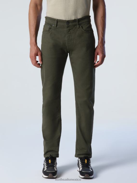 jeans de mezclilla orgánicos hombres verde hiedra North Sails ropa 020NL1061