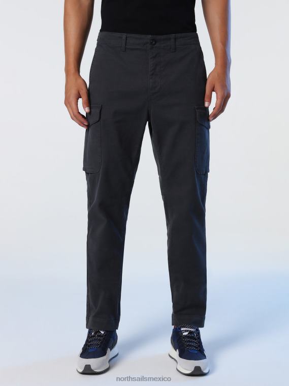 pantalones cargo de gabardina hombres asfalto North Sails ropa 020NL745