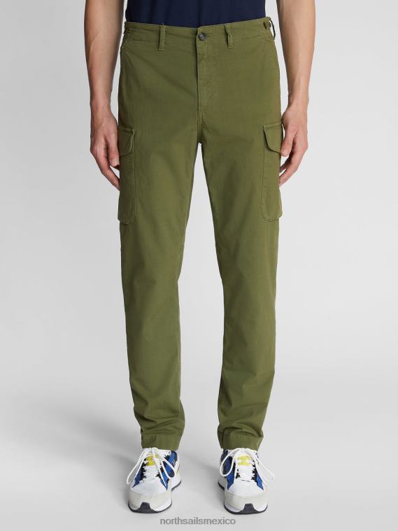 pantalones cargo de popelina america 1851 hombres verde oliva North Sails ropa 020NL1087