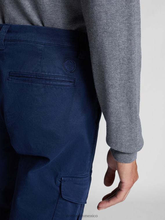 pantalones de gabardina elástica hombres Azul marino North Sails ropa 020NL1344