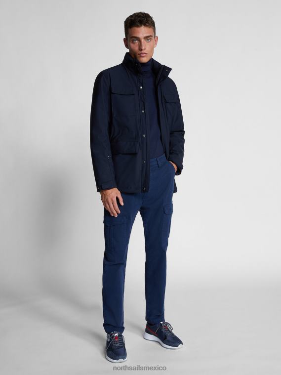 pantalones de gabardina elástica hombres Azul marino North Sails ropa 020NL1344
