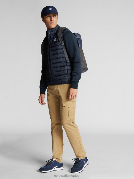 pantalones de gabardina elástica hombres caqui de invierno North Sails ropa 020NL1342