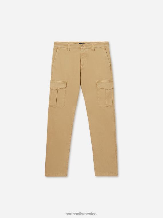 pantalones de gabardina elástica hombres caqui de invierno North Sails ropa 020NL1342
