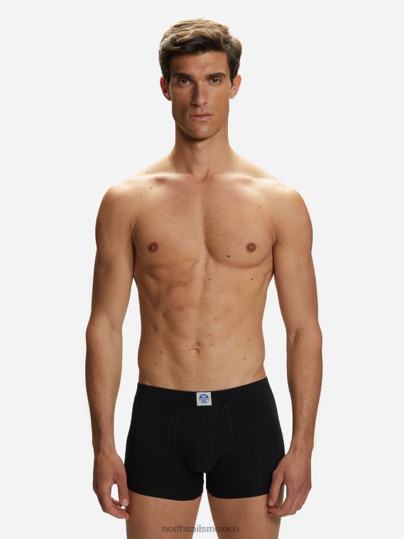 boxers de algodón orgánico hombres negro North Sails ropa 020NL491