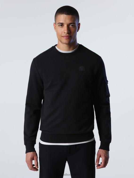 sudadera con bolsillo hombres negro North Sails ropa 020NL915