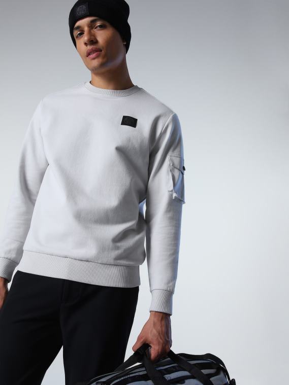 sudadera con bolsillo hombres violeta gris North Sails ropa 020NL914