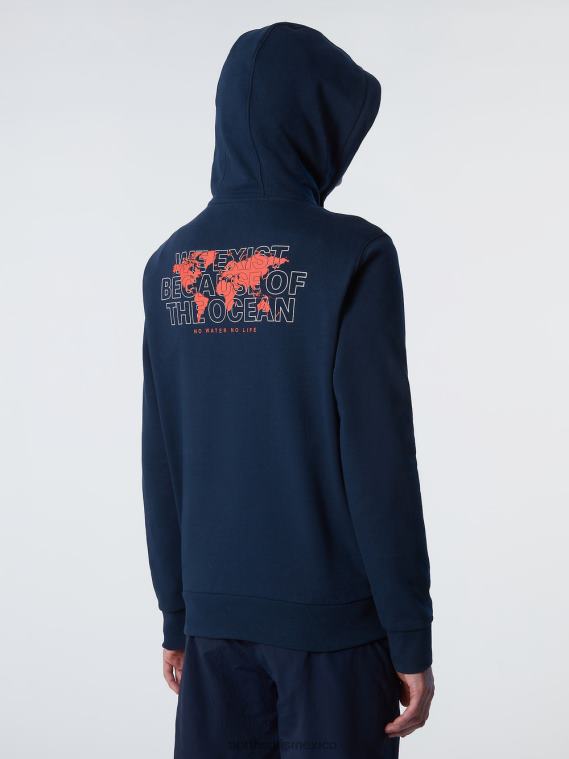 sudadera con capucha con estampados gráficos hombres Azul marino North Sails ropa 020NL278