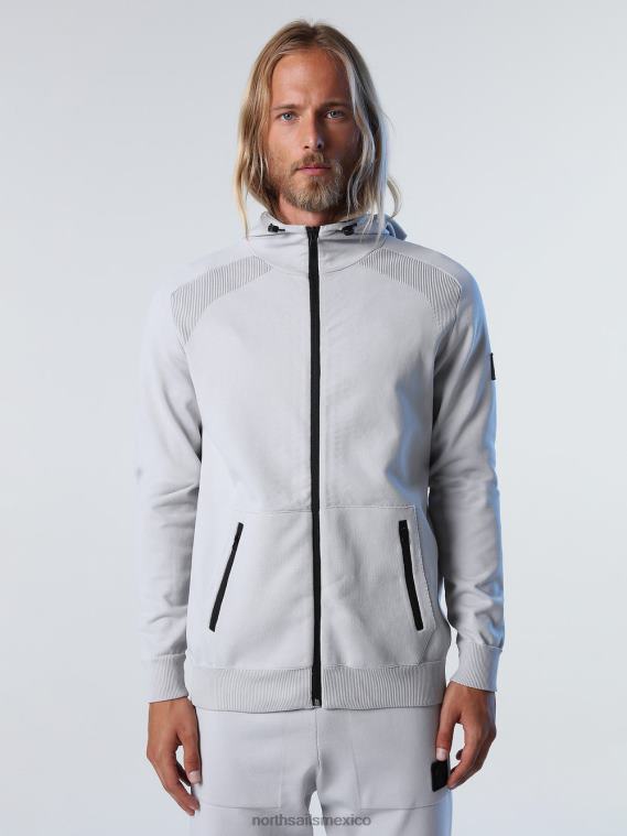 sudadera con capucha de poliéster reciclado hombres violeta gris North Sails ropa 020NL721