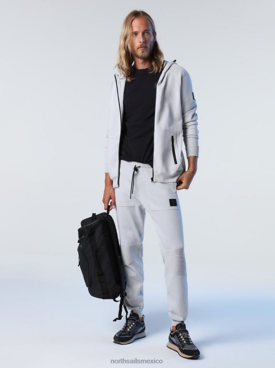 sudadera con capucha de poliéster reciclado hombres violeta gris North Sails ropa 020NL721