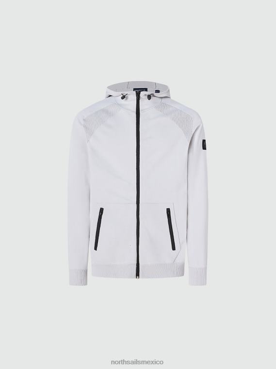 sudadera con capucha de poliéster reciclado hombres violeta gris North Sails ropa 020NL721