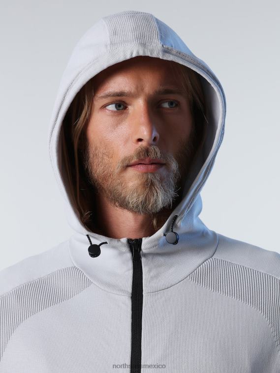 sudadera con capucha de poliéster reciclado hombres violeta gris North Sails ropa 020NL721