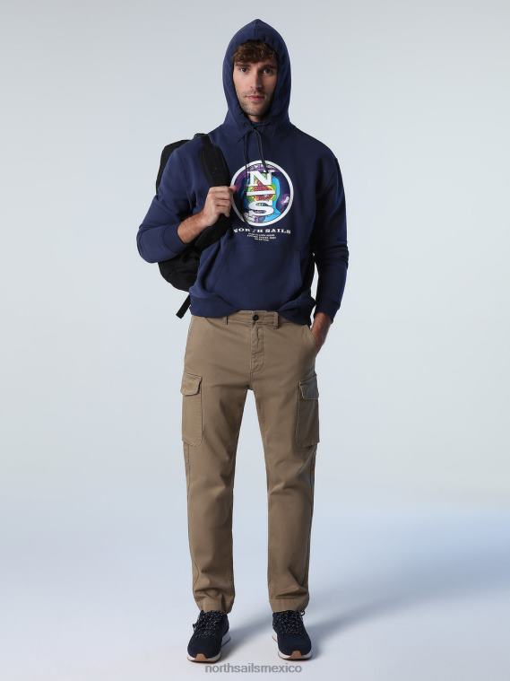sudadera con capucha estampada hombres Azul marino North Sails ropa 020NL1015