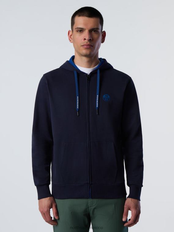 sudadera con capucha y cierre completo hombres Azul marino North Sails ropa 020NL281