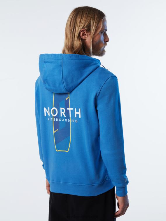 sudadera con capucha y cremallera completa cometa hombres azul digital North Sails ropa 020NL262