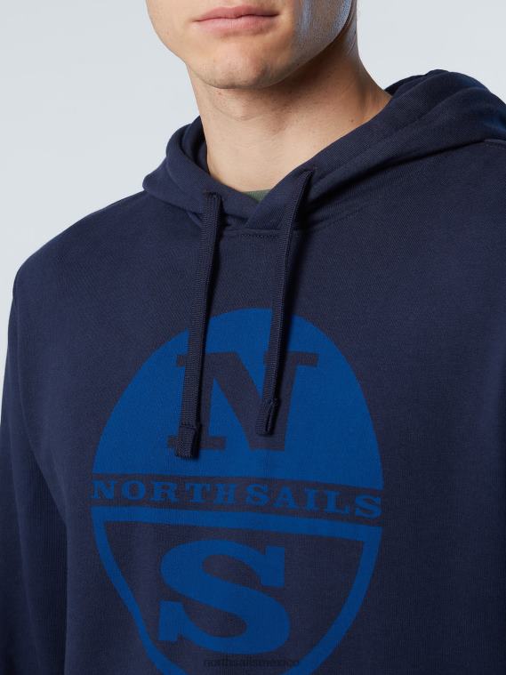 sudadera con capucha y logo grande hombres Azul marino North Sails ropa 020NL299