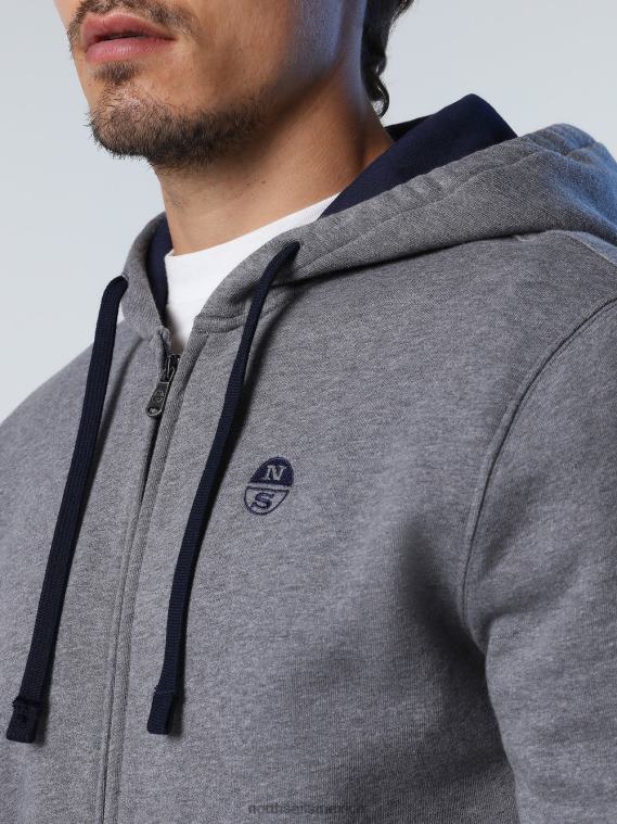 sudadera con cremallera hombres mezcla gris medio North Sails ropa 020NL824