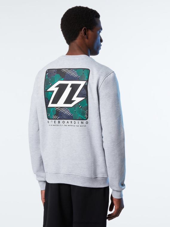 sudadera con cuello redondo hombres mezcla de grises North Sails ropa 020NL258