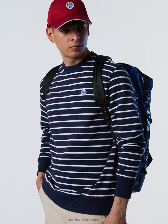 sudadera con cuello redondo y rayas hombres combo 2 North Sails ropa 020NL260