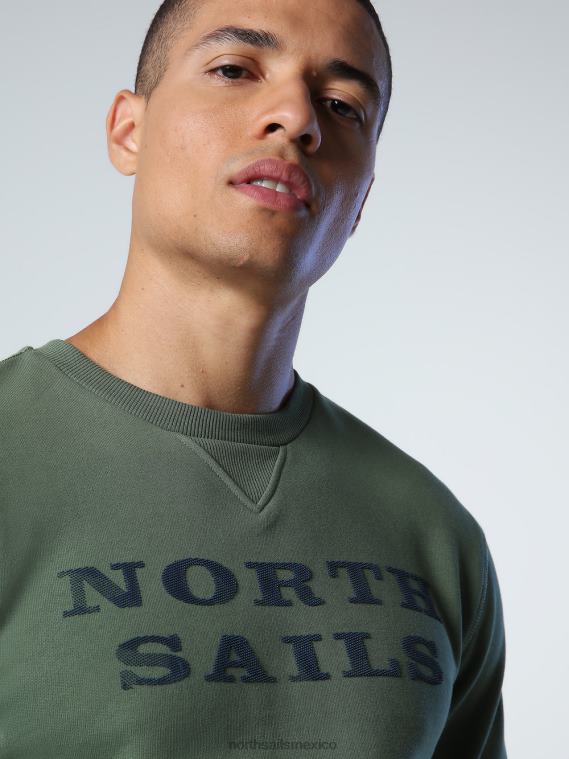 sudadera con letras hombres verde bronce North Sails ropa 020NL930