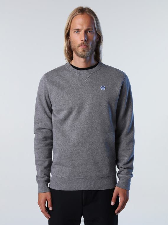 sudadera con logo en el pecho hombres mezcla gris medio North Sails ropa 020NL738