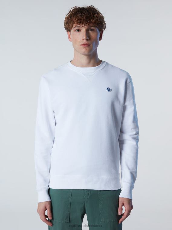 sudadera con parche del logo hombres blanco North Sails ropa 020NL284